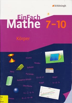 Seller image for EinFach Mathe 7-10 : Krper. for sale by TF-Versandhandel - Preise inkl. MwSt.