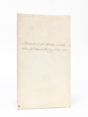 Image du vendeur pour Accounts of the Estate of the late Miss Henrietta Campbell, Dec[eased] mis en vente par Whitmore Rare Books, Inc. -- ABAA, ILAB