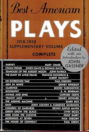 Best American Plays 1918-1958 Supplementary Volume