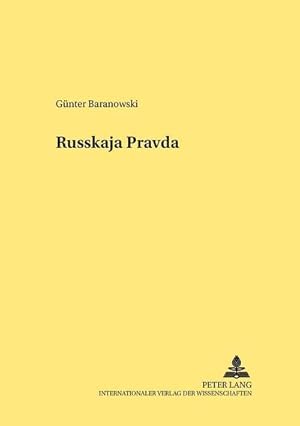 Bild des Verkufers fr Die "Russkaja Pravda" - ein mittelalterliches Rechtsdenkmal zum Verkauf von AHA-BUCH GmbH