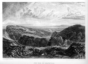 THE VALE OF HEATHFIELD IN SUSSEX ENGLAND,1865 Steel Engraving, Landscape Antique Print