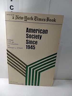 Imagen del vendedor de American Society Since 1945 a la venta por Fleur Fine Books