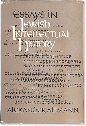 Seller image for Essays in Jewish Intellectual History for sale by Lorne Bair Rare Books, ABAA