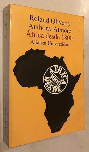 Seller image for Africa desde 1800 for sale by Once Upon A Time