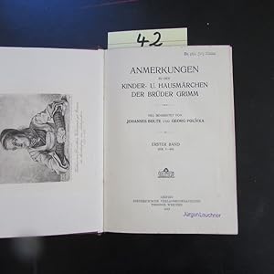 Image du vendeur pour Anmerkungen zu den Kinder- u. Hausmrchen der Brder Grimm - Band 1 (Nr. 1-60) mis en vente par Bookstore-Online