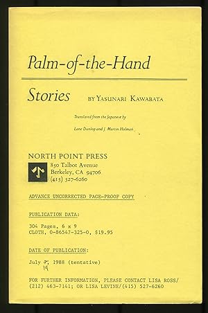 Seller image for Palm-of-the-Hand Stories for sale by Between the Covers-Rare Books, Inc. ABAA