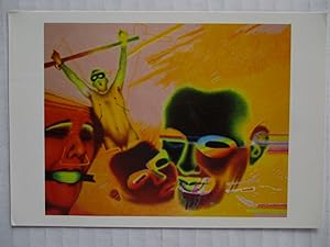 Imagen del vendedor de Ed Paschke Ambulette Phyllis Kind Gallery 1987 Exhibition invite postcard a la venta por ANARTIST