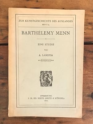 Bild des Verkufers fr Barthlemy Menn - Eine Studie zum Verkauf von Antiquariat Liber Antiqua