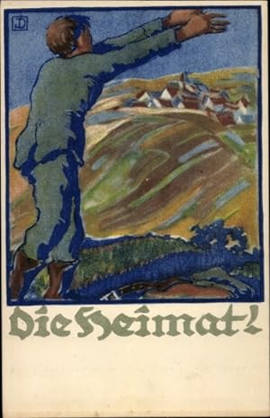 Künstler Ansichtskarte / Postkarte Dominicus, Josef, Die Heimat, Kriegsgefangenen Heimkehrkarte Nr 4