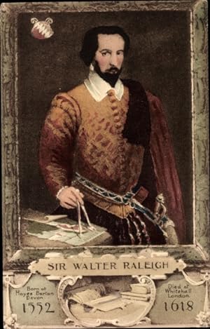 Ansichtskarte / Postkarte Sir Walter Raleigh, Seemann, Portrait