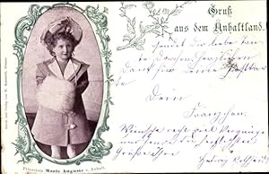 Ansichtskarte / Postkarte Prinzessin Marie Auguste von Anhalt, Portrait