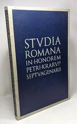 Imagen del vendedor de Studia Romana in Honorem Petri Krarup Septuagenarii a la venta por crealivres