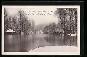 Ansichtskarte Saint-Cloud, Inondation 1910, Allée du Parc de Saint-Cloud
