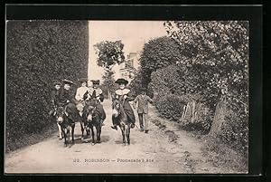 Ansichtskarte Robinson, Promenade à âne