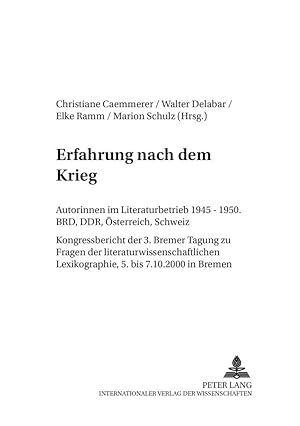 Seller image for Erfahrung nach dem Krieg for sale by moluna