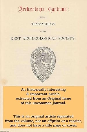 Bild des Verkufers fr A Silver-Inlaid Buckle from Sarre. An original article from The Archaeologia Cantiana: Transactions of The Kent Archaeological Society, 1976. zum Verkauf von Cosmo Books