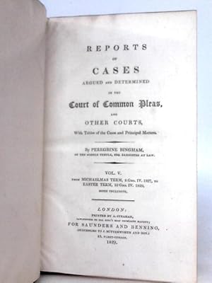 Seller image for Reports of Cases Argued and Determined in the Court of Common Pleas, and Other Courts Volume V for sale by World of Rare Books