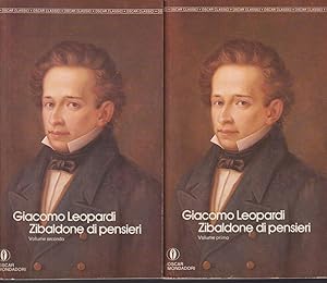 Immagine del venditore per Zibaldone di pensieri Scelta a cura di Anna Maria Moroni Saggi introduttivi di Sergio Solmi e Giuseppe De Robertis Con una cronologia della vita dell'Autore e del suo tempo una bibliografia e un indice tematico venduto da Libreria Tara