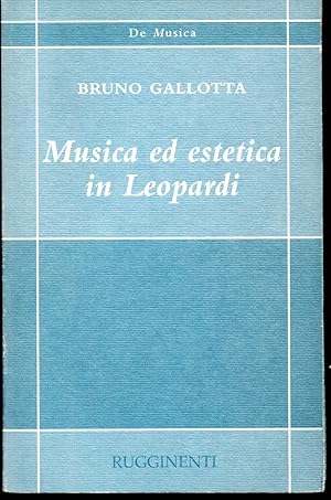 Immagine del venditore per Musica ed estetica in Leopardi venduto da Libreria Tara