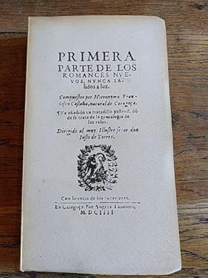Immagine del venditore per PRIMERA PARTE DE LOS ROMANCES NUEVOS, venduto da Librera Pramo