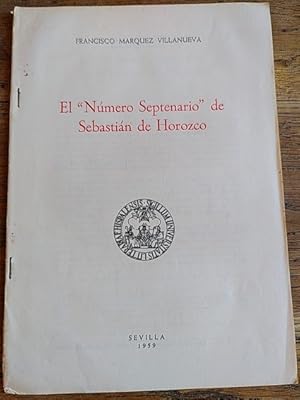 Imagen del vendedor de EL "NMERO SEPTENARIO" DE SEBASTIN DE HOROZCO a la venta por Librera Pramo