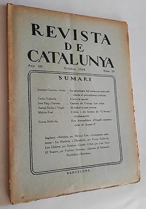 REVISTA DE CATALUNYA, ANY III, NUM. 28 DESEMBRE 1926