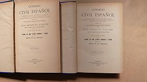 Imagen del vendedor de Cdigo Civil Espaol. 5 tomos en 2 vols. a la venta por LIBRERIA ANTICUARIA LUCES DE BOHEMIA