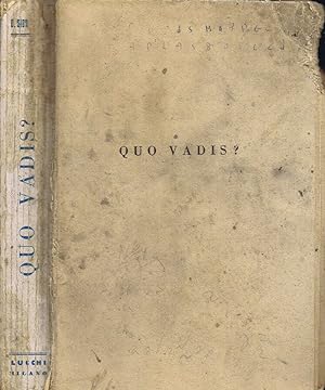 Immagine del venditore per Quo Vadis? Racconto Storico dei Tempi di Nerone venduto da Biblioteca di Babele