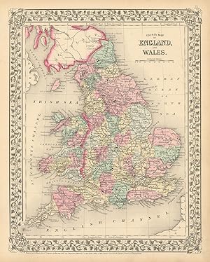 County map of England and Wales
