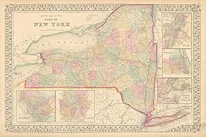 County map of the State of New York // Harbor and Vicinity of New York // Albany. // Troy and Wes...