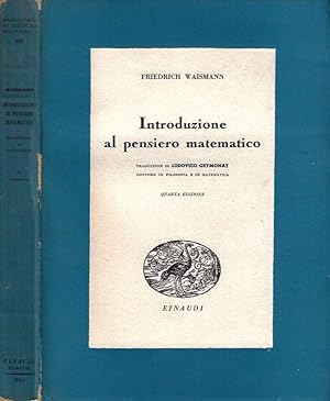 Bild des Verkufers fr Introduzione al pensiero matematico zum Verkauf von Biblioteca di Babele