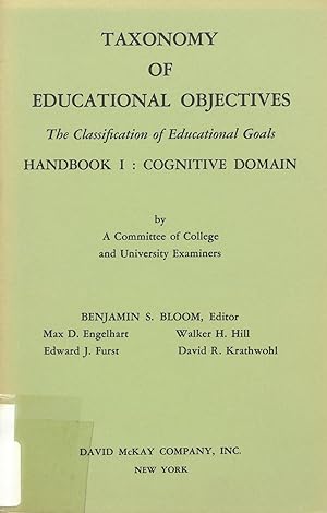 Immagine del venditore per Taxonomy of Educational Objectives, The Classification of Educational Goals Handbook I: Cognitive Domain venduto da Quimby Books