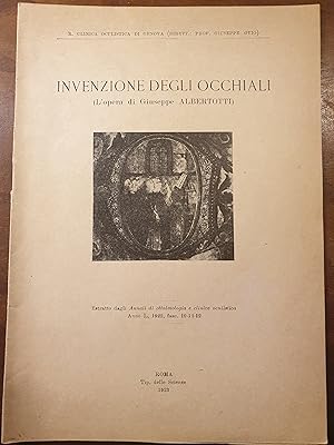 Seller image for Invenzione degli occhiali. for sale by Libreria Antiquaria Dentis (ALAI - ILAB)