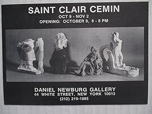 Bild des Verkufers fr Saint Clair Cemin Daniel Newburg Gallery 1985 Exhibition invite zum Verkauf von ANARTIST