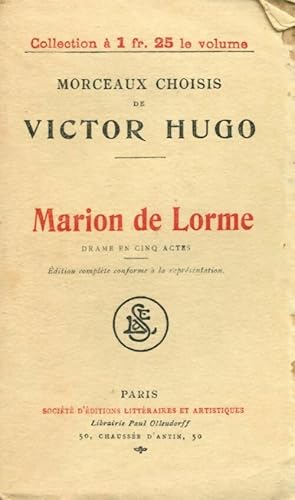 Marion de Lorme - Victor Hugo