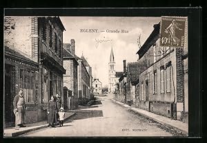 Carte postale Egleny, Grande Rue