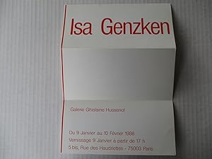 Image du vendeur pour Isa Genzken Galerie Ghislaine Hussenot 1988 Exhibition invite postcard mis en vente par ANARTIST