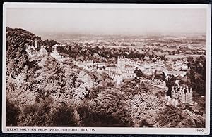 Great Malvern Postcard From Worcestershire Beacon Vintage Sepia Tone