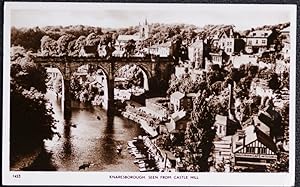 Knaresborough Postcard Vintage 1931 Real Photo View From Castle Hill