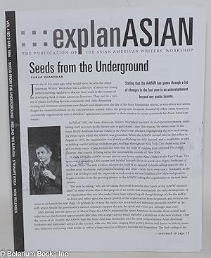 Seller image for explanASIAN: The Publication of the Asian American Writers' Workshop; Volume 4, Number 2, Fall 1996 for sale by Bolerium Books Inc.