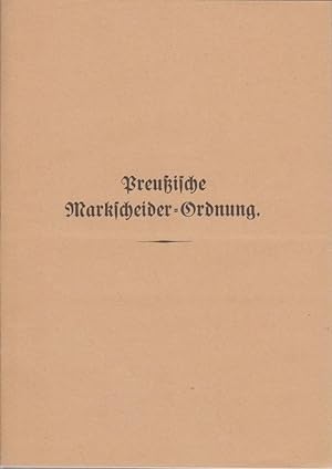 Preußische Markscheider-Ordnung. Atlas der Rißmuster zur Preußischen Markscheider-Ordnung (Anlage...