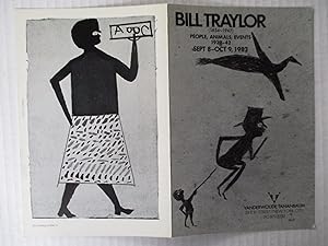 Bild des Verkufers fr Bill Traylor People, Animals, Events 1939-42 Vanderwoude Tananbaum 1982 Exhibition invite postcard zum Verkauf von ANARTIST