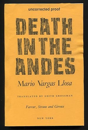 Seller image for Death in the Andes for sale by Between the Covers-Rare Books, Inc. ABAA