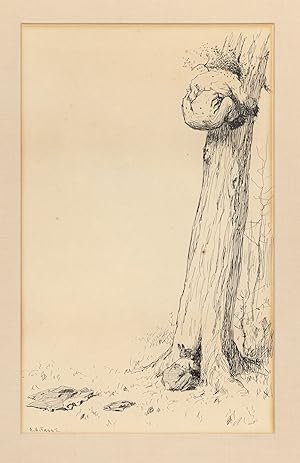 Bild des Verkufers fr [Original Drawing]: Brer Rabbit, Brer B'ar and the Honey Bees [from] Uncle Remus: His Songs and His Sayings by Joel Chandler Harris zum Verkauf von Between the Covers-Rare Books, Inc. ABAA