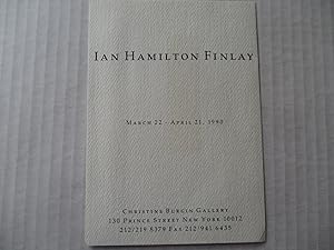 Imagen del vendedor de Ian Hamilton Finlay Christine Burgin Gallery 1990 Exhibition invite postcard a la venta por ANARTIST