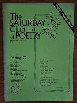 Image du vendeur pour THE SATURDAY CLUB BOOK OF POETRY: Summer '72: Issue 1 mis en vente par Uncle Peter's Books