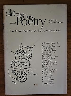 Seller image for THE SATURDAY CLUB BOOK OF POETRY: Summer '75: Issue 13 (Vol.4 No.1) for sale by Uncle Peter's Books