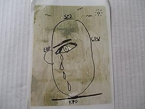 Imagen del vendedor de Walter Dahn Neue Bilder Galerie Schurr Stuttgart 1986 Exhibition invite postcard a la venta por ANARTIST