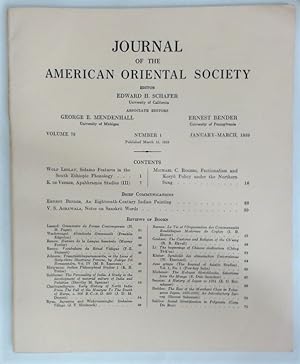 Bild des Verkufers fr Journal of the American Oriental Society. Volume 79, Number 1, January - March 1959. zum Verkauf von Plurabelle Books Ltd
