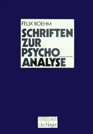 Schriften zur Psychoanalyse. Hrsg. von d. Dt. Psychoanalyt. Ges.